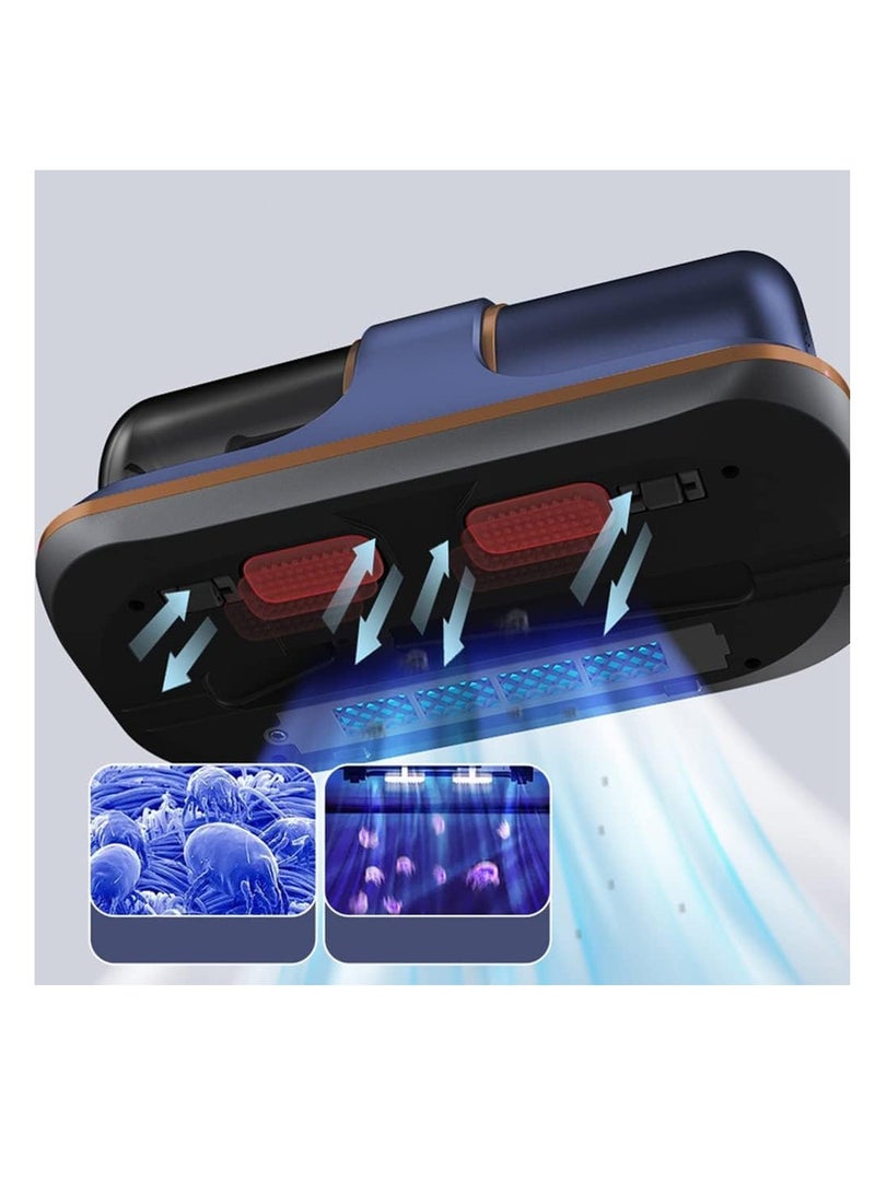 SYOSI Handheld Mattress Vacuum Cleaner, Cordless Handheld Bed Vacuum Cleaner with Hepa, Effectively Clean Up Bed Sheet Pillow Couch (Blue) - Image 4