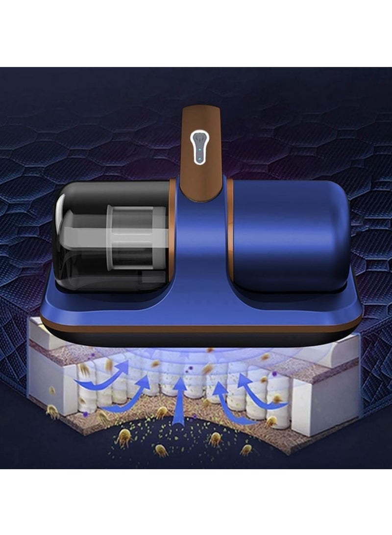 SYOSI Handheld Mattress Vacuum Cleaner, Cordless Handheld Bed Vacuum Cleaner with Hepa, Effectively Clean Up Bed Sheet Pillow Couch (Blue) - Image 2