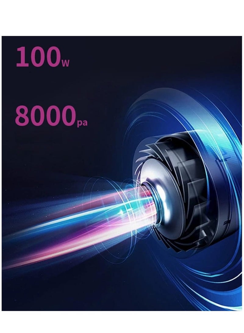 SYOSI Handheld Mattress Vacuum Cleaner, Cordless Handheld Bed Vacuum Cleaner with Hepa, Effectively Clean Up Bed Sheet Pillow Couch (Blue) - Image 5