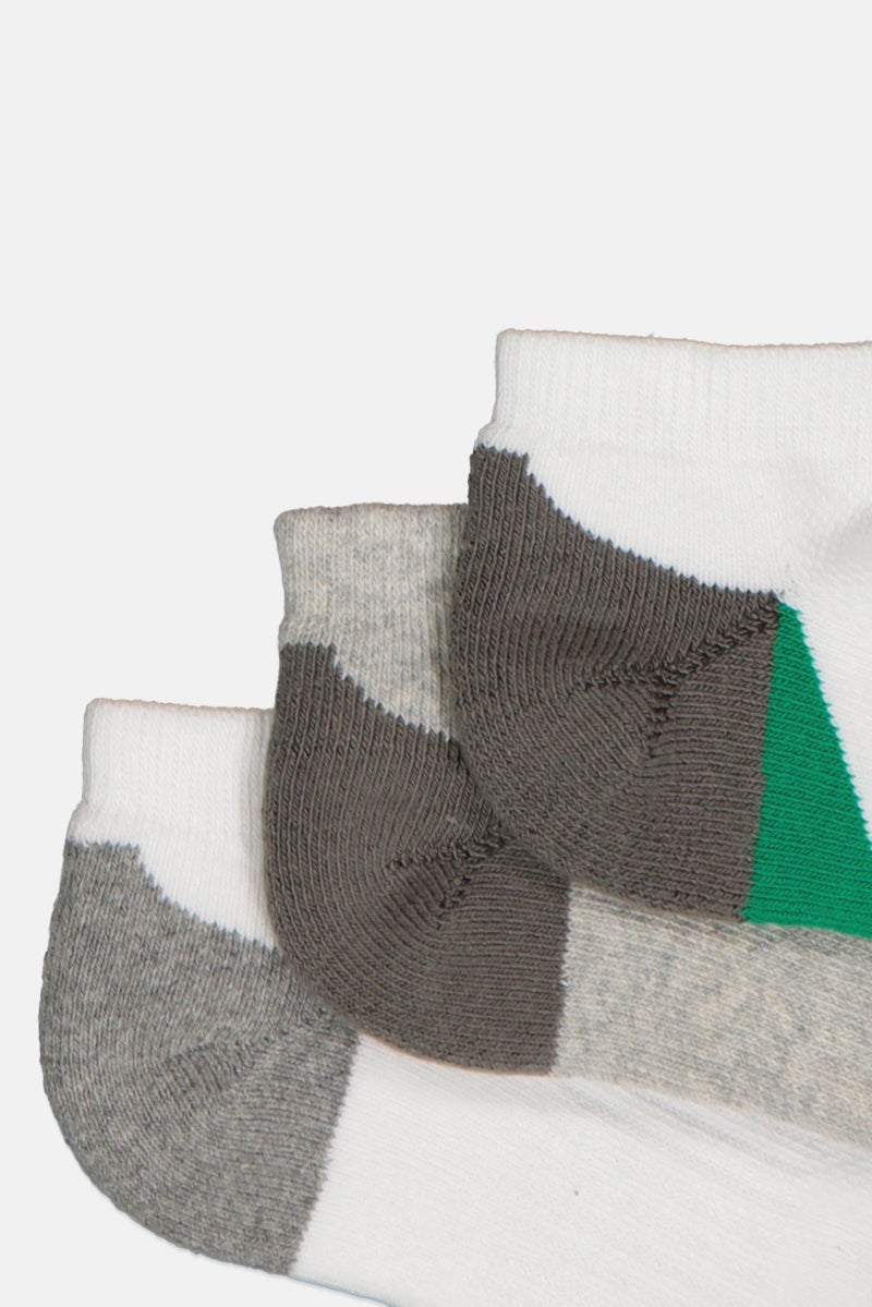 Rocawear Toddlers Boys 3 Pairs Solid Ankle Socks, Multicolor - Image 2