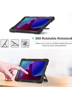 Procases Lenovo Tab P11 Pro 11.2 Inch Case Rugged Heavy Duty Shockproof Cover With Hand Strap Shoulder Strap Black  - Image 5