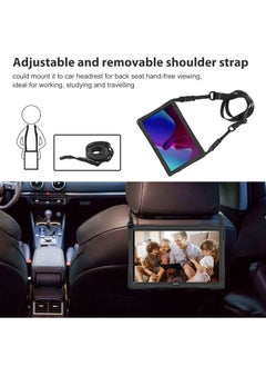Procases Lenovo Tab P11 Pro 11.2 Inch Case Rugged Heavy Duty Shockproof Cover With Hand Strap Shoulder Strap Black  - Image 3