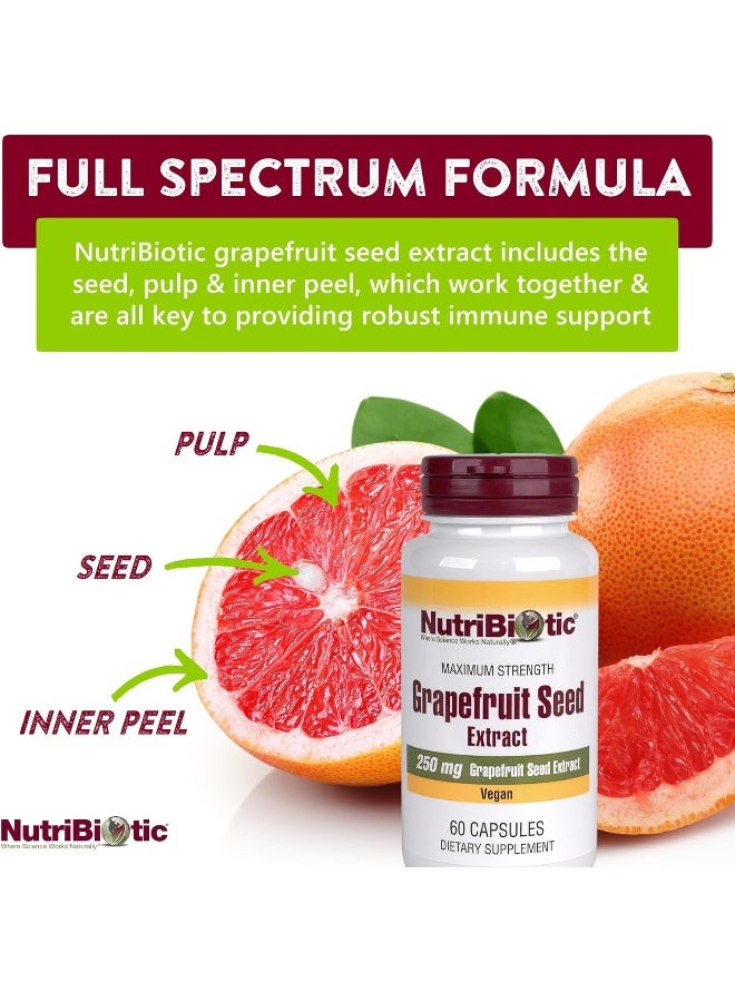 NutriBiotic – Grapefruit Seed Extract Capsules 250mg, 60 Count - Image 3