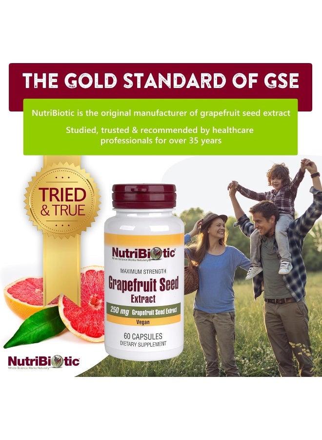 NutriBiotic – Grapefruit Seed Extract Capsules 250mg, 60 Count - Image 2