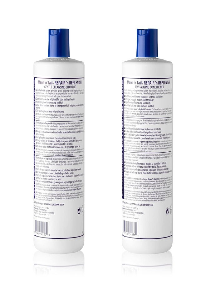 Mane 'n Tail Mane ’n Tail Repair ’n Replenish Sulfate-Free Shampoo & Conditioner (15.2 oz Each) - Gentle Cleansing & Nourishing System for Curly & Natural Hair - Image 2