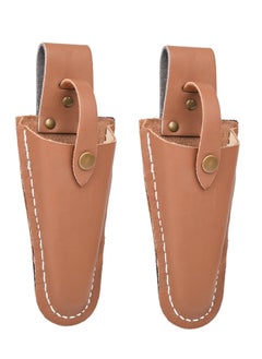 KASTWAVE 2pcs Leather Sheath Tool Premium Leather Secateurs Pruning Scissors Durable Garden Tool Pouch Holder with for Easy Access Ideal Gift for Gardeners  - Image 1