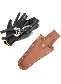 KASTWAVE 2pcs Leather Sheath Tool Premium Leather Secateurs Pruning Scissors Durable Garden Tool Pouch Holder with for Easy Access Ideal Gift for Gardeners  - Image 3