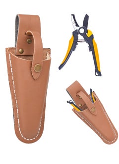 KASTWAVE 2pcs Leather Sheath Tool Premium Leather Secateurs Pruning Scissors Durable Garden Tool Pouch Holder with for Easy Access Ideal Gift for Gardeners  - Image 2