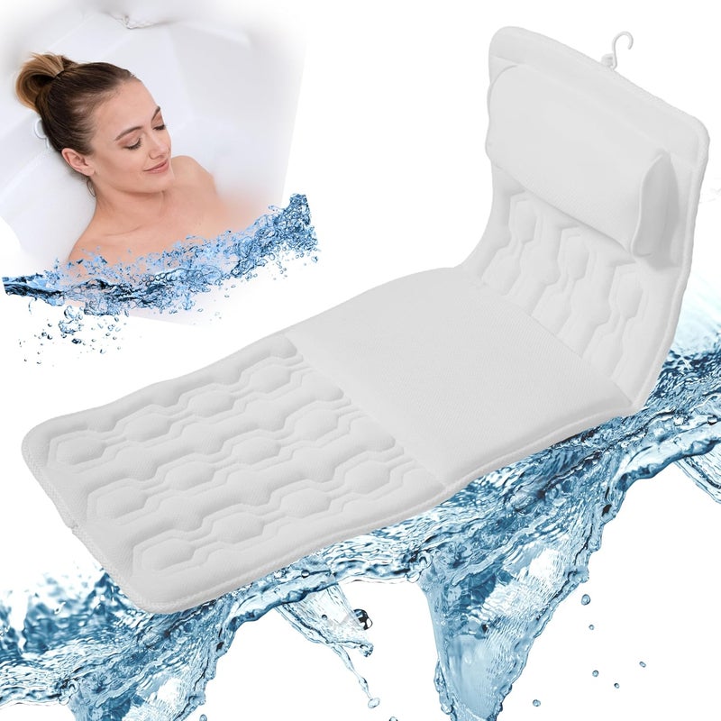 ProCore Products Luxurious Full Body Bath Pillow - Ultimate Comfort, Supportive Bath Cushion for Tub Adults - Plush Neck and Extra Seat, Great for Soaking and Pain Relief, Easy to Clean 