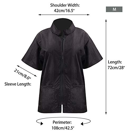 Noverlife Pet Groomer Jacket with Full Zipper, M Size, Stain & Hair Against Salon Jacket, Pet Smock for Pet Beautician Work, Dog Cat Grooming Cloth Apron, Cosmetology Uniforms for Men and Women - Image 3