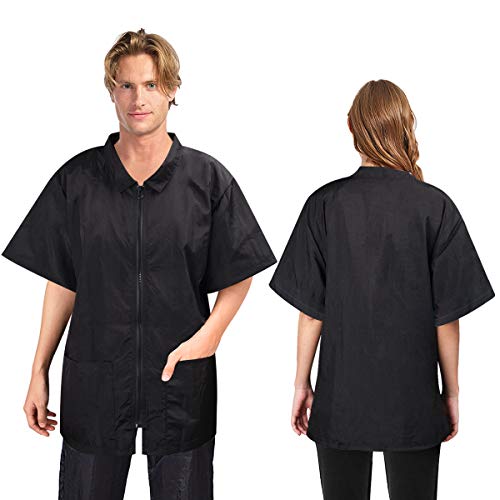 Noverlife Pet Groomer Jacket with Full Zipper, M Size, Stain & Hair Against Salon Jacket, Pet Smock for Pet Beautician Work, Dog Cat Grooming Cloth Apron, Cosmetology Uniforms for Men and Women - Image 1