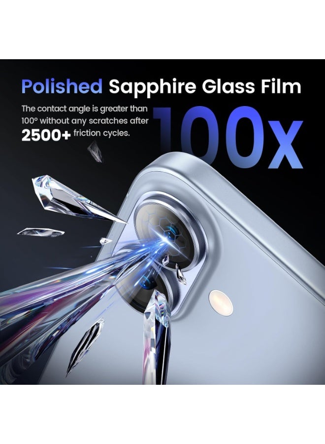 ACLIX Camera Lens Protector for iPhone 17, Shatterproof, Ultra-thin Aluminum Alloy Ring, Camera Lens Protective Film,  (Blue) - Image 3