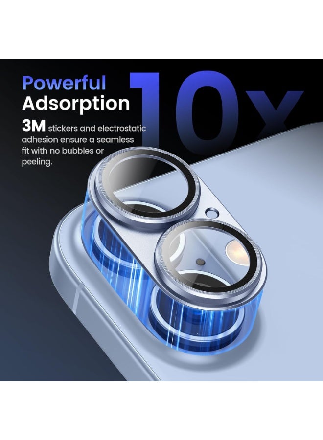 ACLIX Camera Lens Protector for iPhone 17, Shatterproof, Ultra-thin Aluminum Alloy Ring, Camera Lens Protective Film,  (Blue) - Image 5