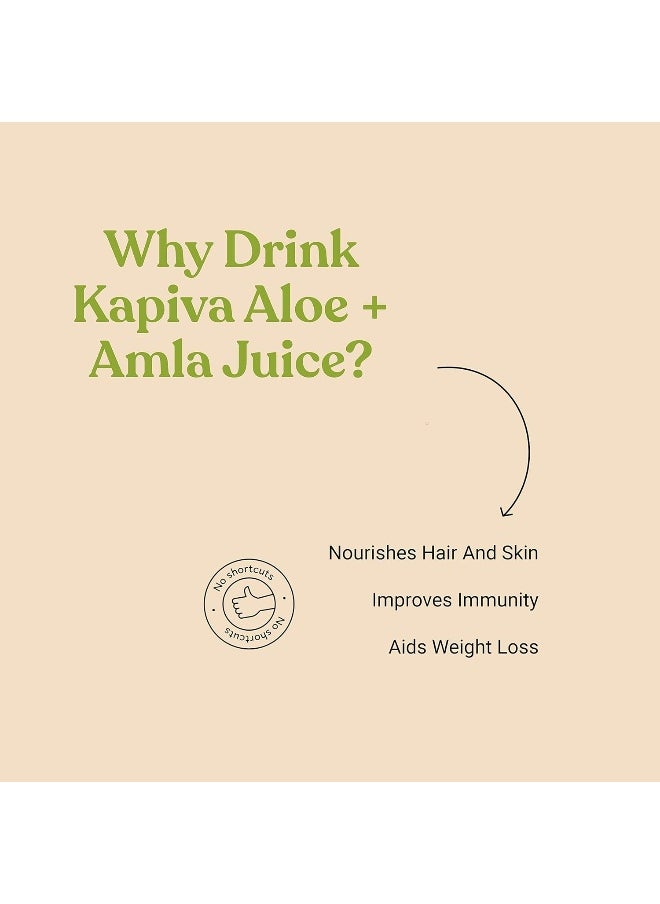 Kapiva - Aloe Vera + Amla Juice 2l Cold Pressed Juice For Glowing Skin Super Saver Pack Of 2 - Image 1