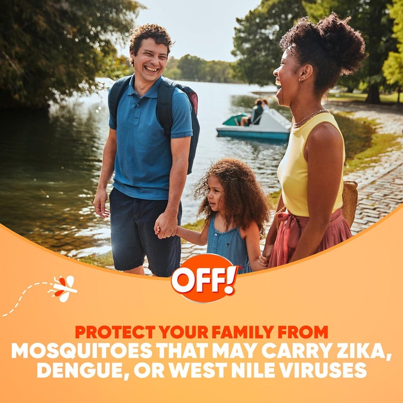 أوف! عن! طارد الحشرات والبعوض من Family Care، رذاذ للحشرات يحتوي على 15% DEET، يحمي من البعوض، 4 أونصة، عدد 2 - Image 5