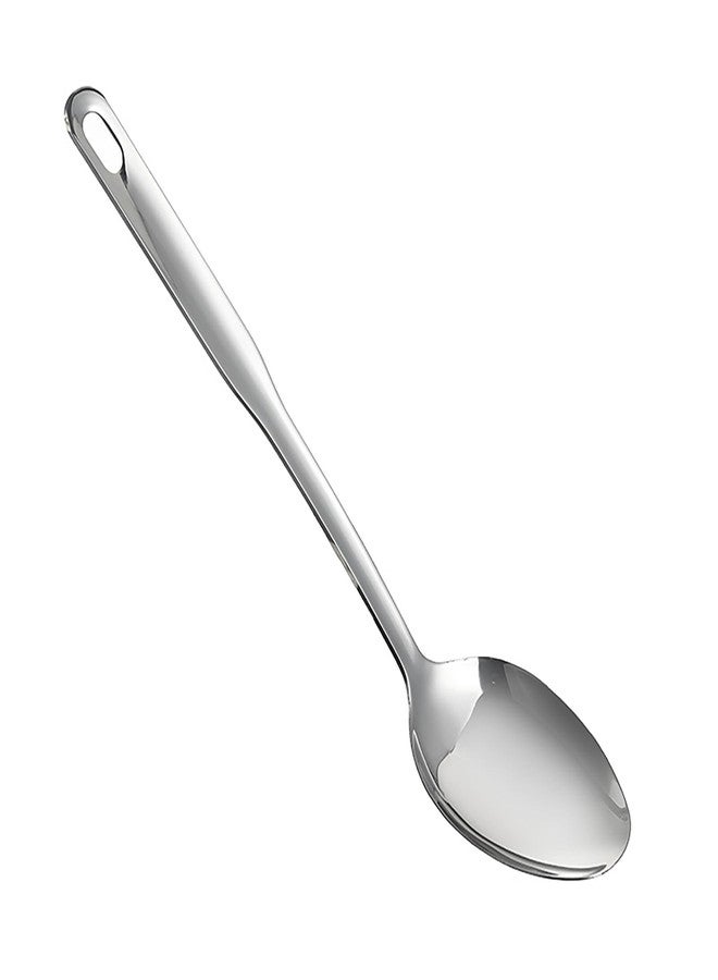 IMEEA Large Cooking Spoon SUS304 Stainless Steel Metal Serving Spoon for Mixing, 12.8-Inch - Image 1
