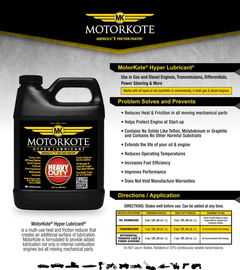 Motorkote MK-HL16-06-6PK Heavy Duty Hyper Lubricant, 16-Ounce, 6-Pack - Image 4