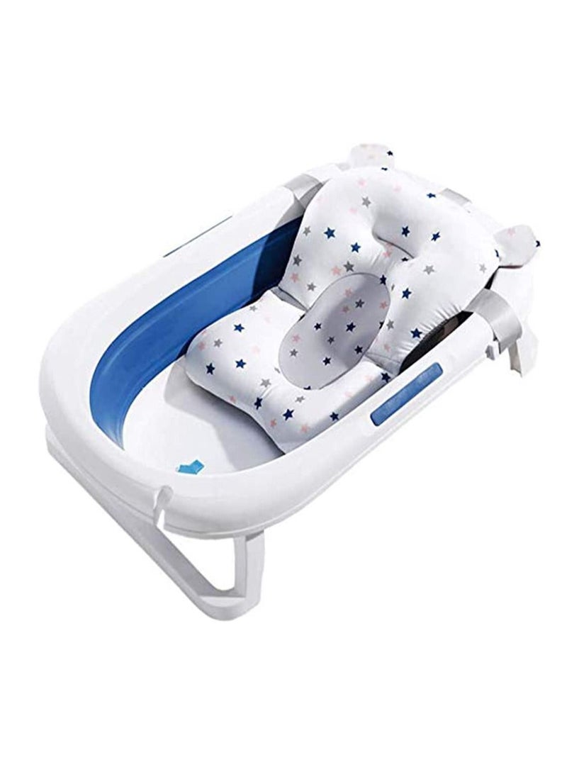 Excefore - Baby Bath Cushion Pad ONLY, Newborn Bath Bed Adjustable Baby Shower Mat Non-Slip Soft Padded Infant Bathtub Support Foldable Baby Bath Seat Back Pillow Infant Bather Floating Pad, 0-12 M, NO Bathtub - Image 1