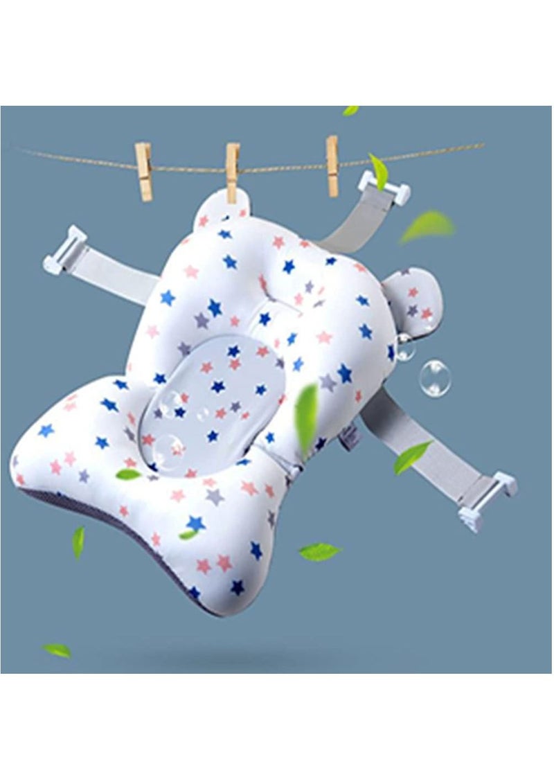 Excefore - Baby Bath Cushion Pad ONLY, Newborn Bath Bed Adjustable Baby Shower Mat Non-Slip Soft Padded Infant Bathtub Support Foldable Baby Bath Seat Back Pillow Infant Bather Floating Pad, 0-12 M, NO Bathtub - Image 1