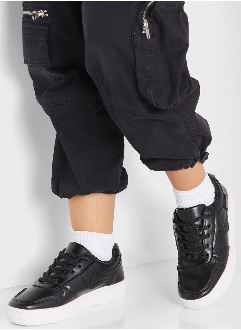 Ginger - Curved Detail Chunky Sneakers - Image 1