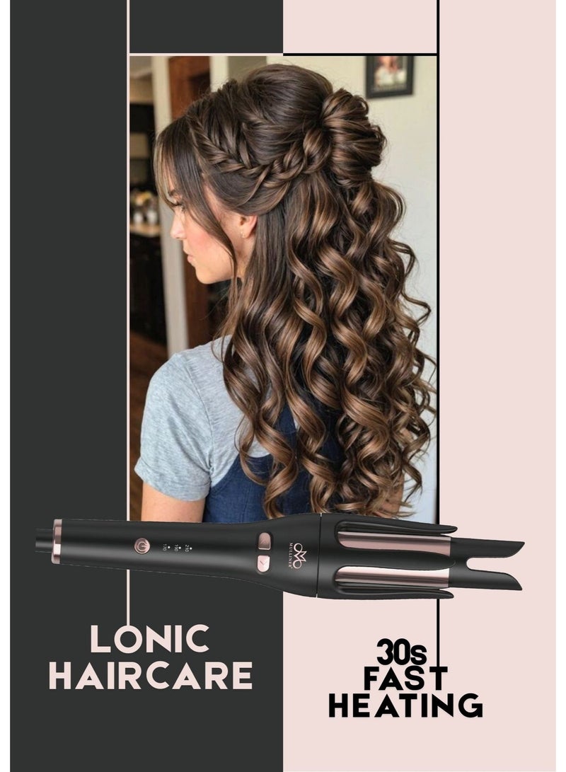 MULLINER مُولِينَر 32 مم مكواة شعر أوتوماتيكية – تسخين سريع، 3 إعدادات حرارة، تسخين PTC، قابس بريطاني - Image 4