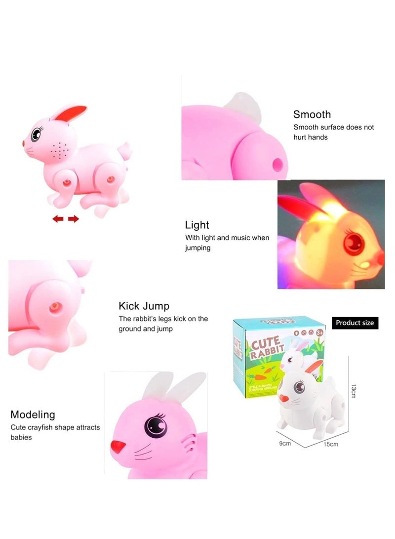 Battery Operated Sweet Sounds Jumping and Walking Rabbit Toy Electronic Bunny Walking Toy for Kids with Light and Music - Image 3