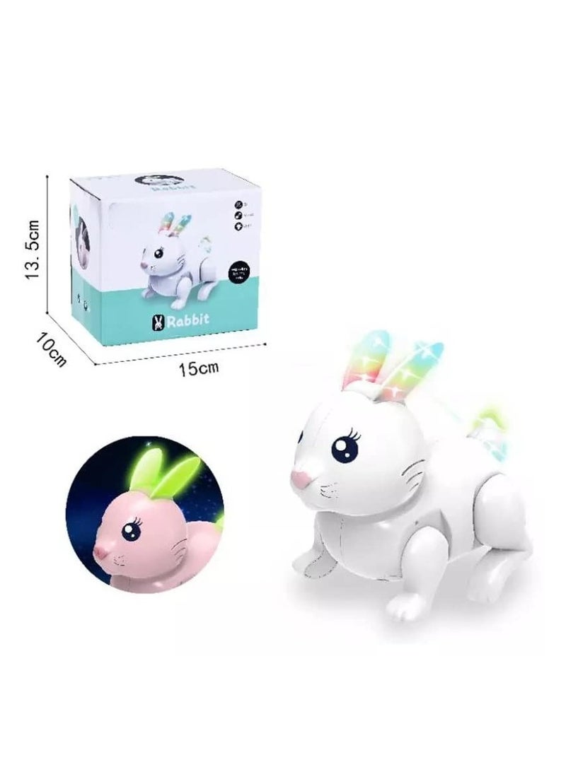 Battery Operated Sweet Sounds Jumping and Walking Rabbit Toy Electronic Bunny Walking Toy for Kids with Light and Music - Image 2