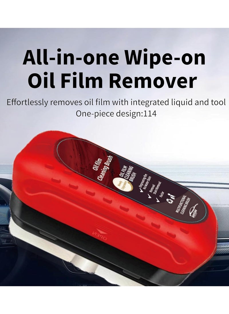 Kimaya Automotive Oil Film Cleaning Brush - 2025 Hydrophobic Glass Coating, All-in-One Oil Film Remover for Car Windshields, Improves Clarity & Visibility, 120ml Capacity (1pc)  - Image 3