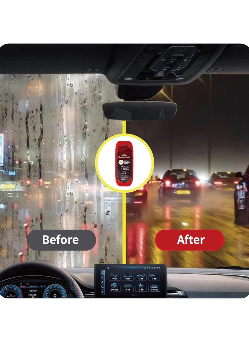Kimaya Automotive Oil Film Cleaning Brush - 2025 Hydrophobic Glass Coating, All-in-One Oil Film Remover for Car Windshields, Improves Clarity & Visibility, 120ml Capacity (1pc)  - Image 5