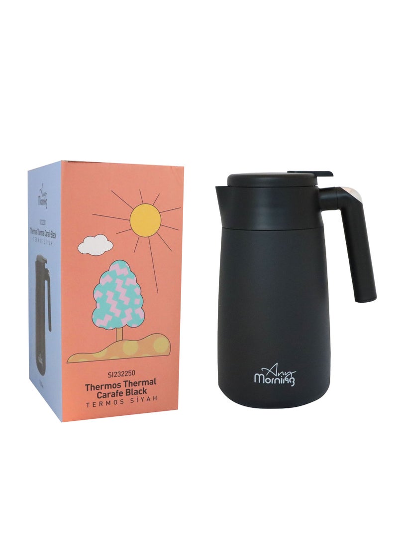 إبريق حراري من الفولاذ المقاوم للصدأ من Any Morning SI232250 باللون الأسود