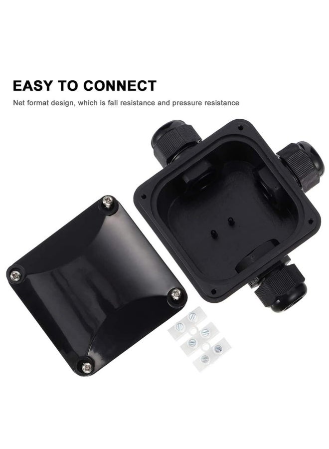 Chase Up Waterproof External Junction Box - 5pcs Plastic IP68 Electrical Box, 3-Way Outdoor Cable Connectors, Power Cord Connector Protection - Image 3