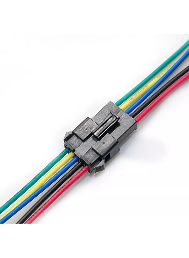 موصلات أسلاك كابل SM بخمسة دبابيس ذكر وأنثى 22AWG - كابل موصل أسلاك SM بخمسة دبابيس ذكر وأنثى 22AWG لإضاءة شرائط LED، والإلكترونيات المنزلية، ونقل الإشارات، وتطبيقات الأسلاك ذات الجهد المنخفض - Image 3