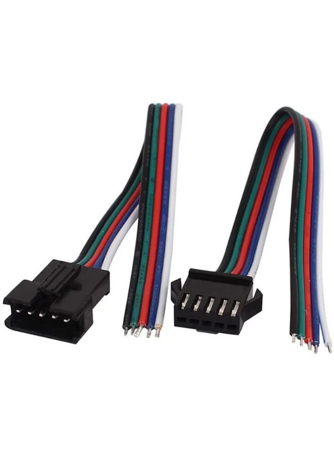 موصلات أسلاك كابل SM بخمسة دبابيس ذكر وأنثى 22AWG - كابل موصل أسلاك SM بخمسة دبابيس ذكر وأنثى 22AWG لإضاءة شرائط LED، والإلكترونيات المنزلية، ونقل الإشارات، وتطبيقات الأسلاك ذات الجهد المنخفض - Image 2