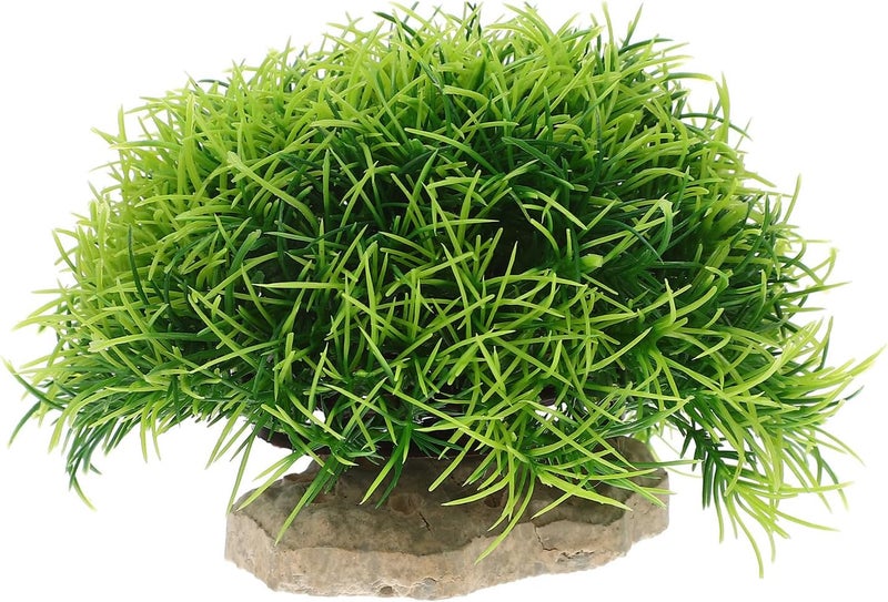 نباتات اصطناعية نصف دائرية خضراء محاكية للنباتات المائية لتزيين أحواض السمك والمكاتب - Image 1
