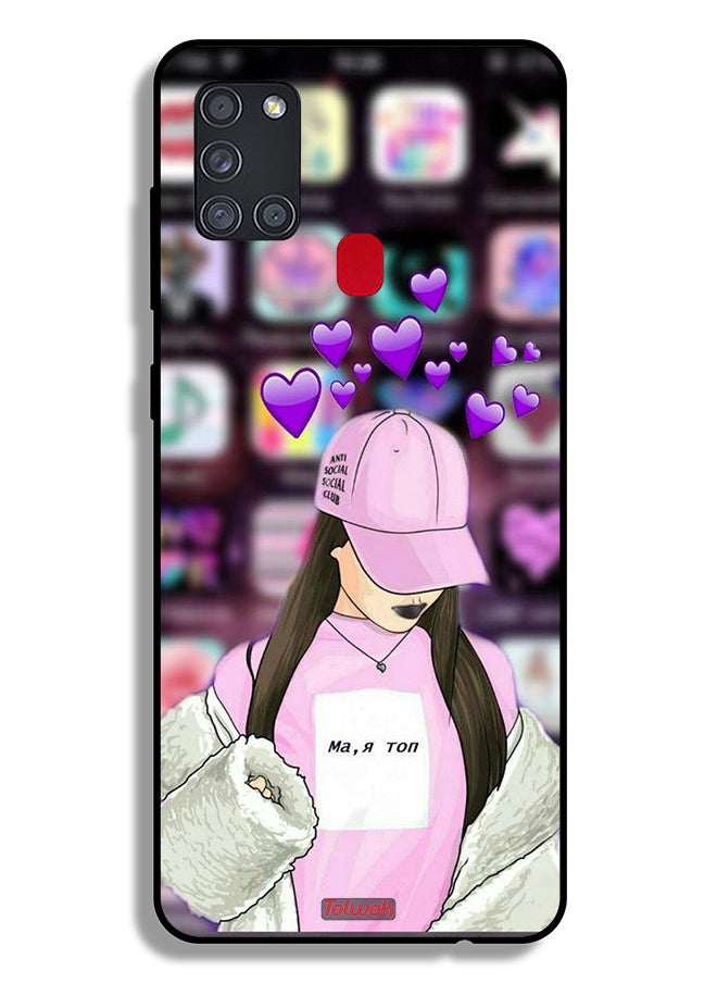 Tolwak Samsung Galaxy A21s Protective Case Cover Anti Social Club  - Image 1