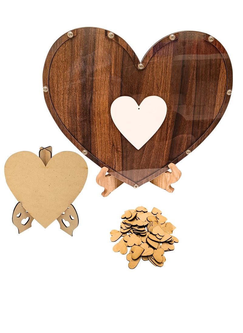 Snoogg - SNOOGG Wedding Reception Decorations with Guest Book Set and Heart Message board with Heart Drop Guest Sign for Guests' Anniversaries, Celebrations, and Weddings. - Image 1