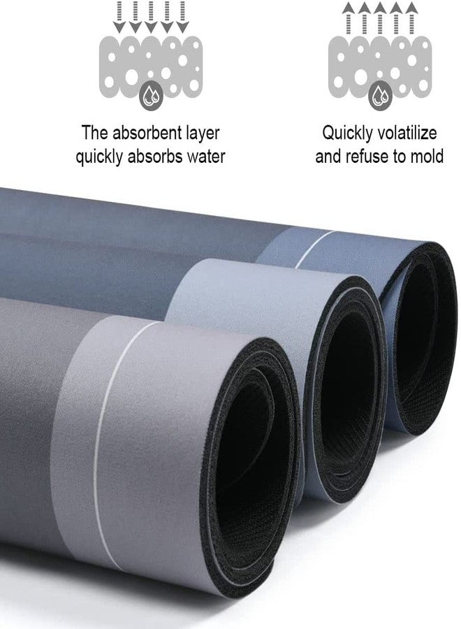 AIMERS Door Mats for Home Water Absorbing Mat Super Anti Skid Mat for Bathroom Floor Quick Dry Rubber Backed Non Slip Bathroom mat for Home Decor Items for Living Room (Home, Oval) - Image 5