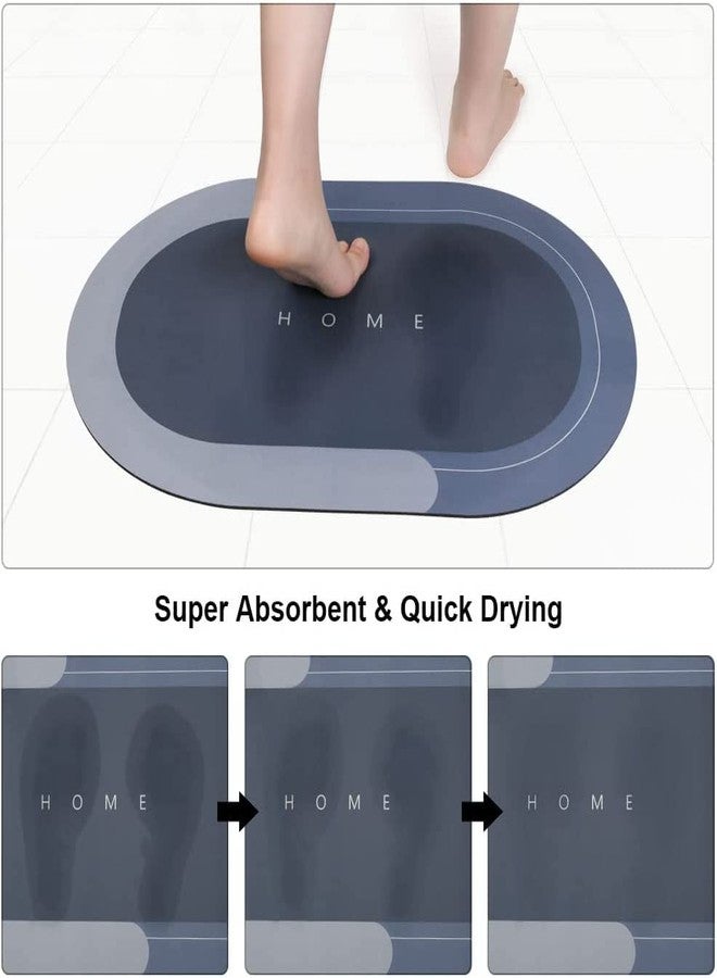 AIMERS Door Mats for Home Water Absorbing Mat Super Anti Skid Mat for Bathroom Floor Quick Dry Rubber Backed Non Slip Bathroom mat for Home Decor Items for Living Room (Home, Oval) - Image 4