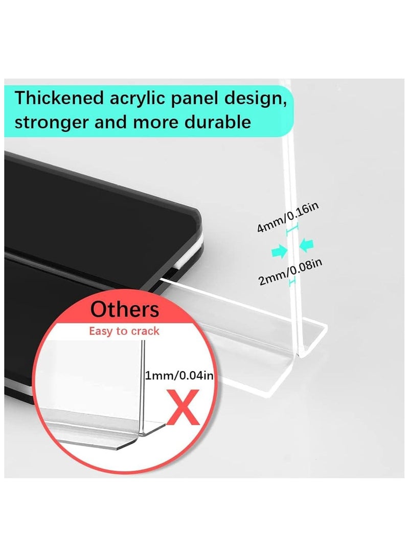 Slasa SLASA 6 Pack Premium Acrylic Sign Holder 11.7x8.3 Inch – T-Type Double Sided Display Stand for Paper, Menu, Poster, Tabletop Use in Home, Office, Restaurant, Events  - Image 3