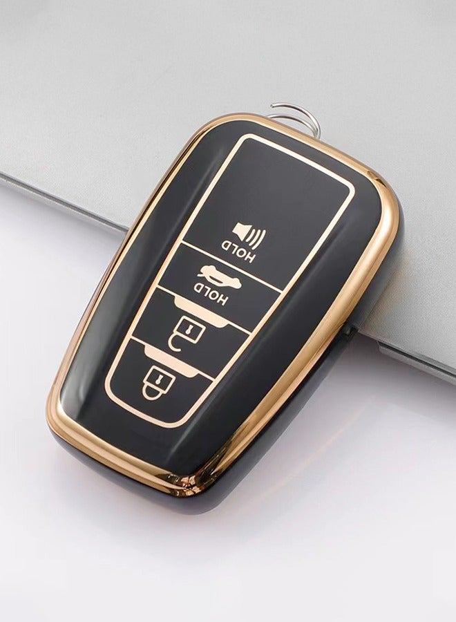 Compatible with Toyota Key Fob Cover with Keychain for 2018-2022 Highlander RAV4 Camry C-HR Corolla Avalon Prius GT86 - Image 3