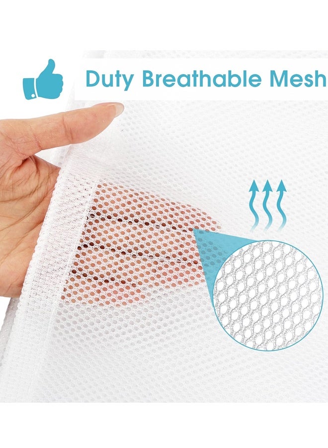 عبوتان من أكياس الغسيل الشبكية، حقيبة غسيل كبيرة برباط مناسبة لطلاب الجامعات، والسكن الجامعي، والسفر، والعائلات، وسكان الشقق - Image 3