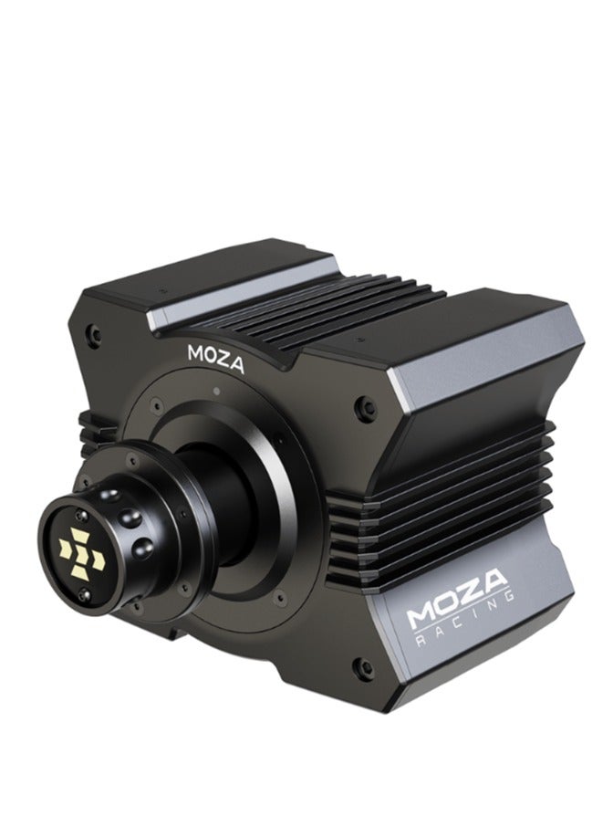 موزة حزمة MOZA R5 للسباقات – محرك مباشر بقوة 5.5 نيوتن متر، ألومنيوم وجلد، دواسات قابلة للتعديل، أسود - Image 2