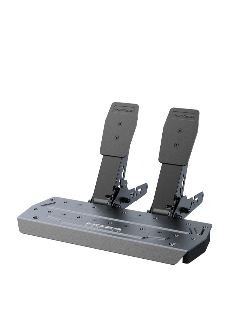 موزة حزمة MOZA R5 للسباقات – محرك مباشر بقوة 5.5 نيوتن متر، ألومنيوم وجلد، دواسات قابلة للتعديل، أسود - Image 4