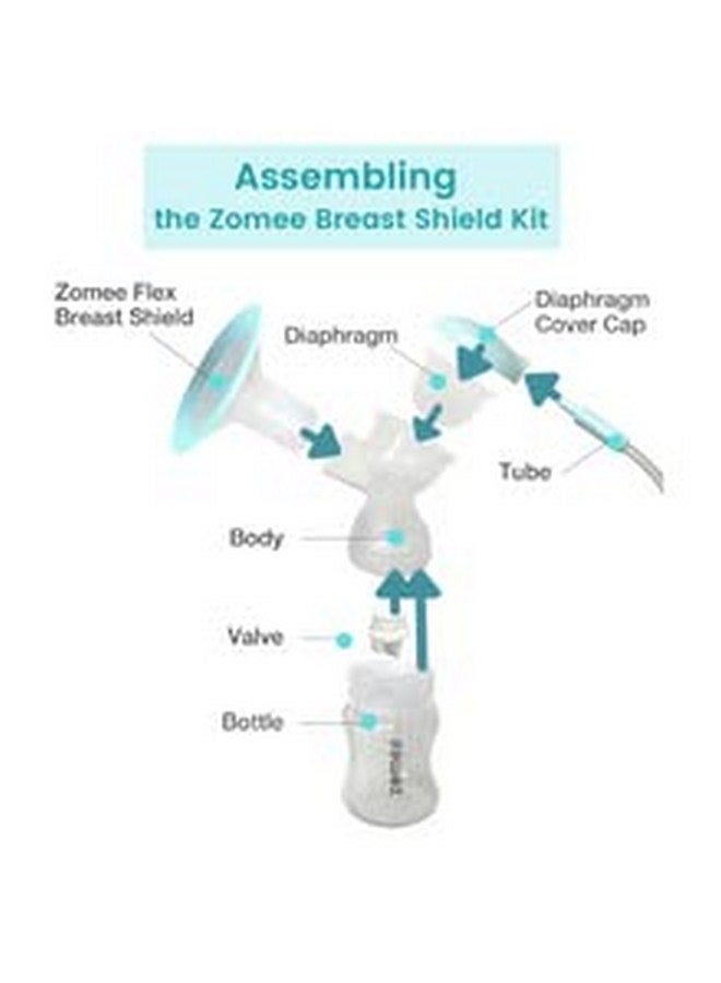 Zomee Zomee - Replacement Diaphragm Cap Cover Set for Z1 and Z2 Breast Pumps - Image 3