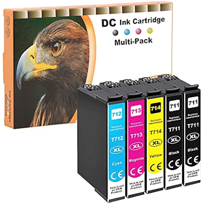 DC PRINTER CARTRIDGES COMPATIBLE WITH EPSON 71XL, T71XL FOR EPSON STYLUS B40W BX300F BX310FN BX600FW BX610FW STYLUS S21 SX100 SX105 SX110 SX115 SX200 SX205 SX210 SX215 SX218 SX400 DX8450 DX9400 - Image 1