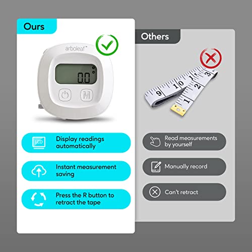 arboleaf Digital Body Tape Measure, 60in Body Measuring Tape, Bluetooth Measuring Tape for Body Measurements with App, Body Fat Measurement Device for Weight Loss, Locking, Retractable - Image 3