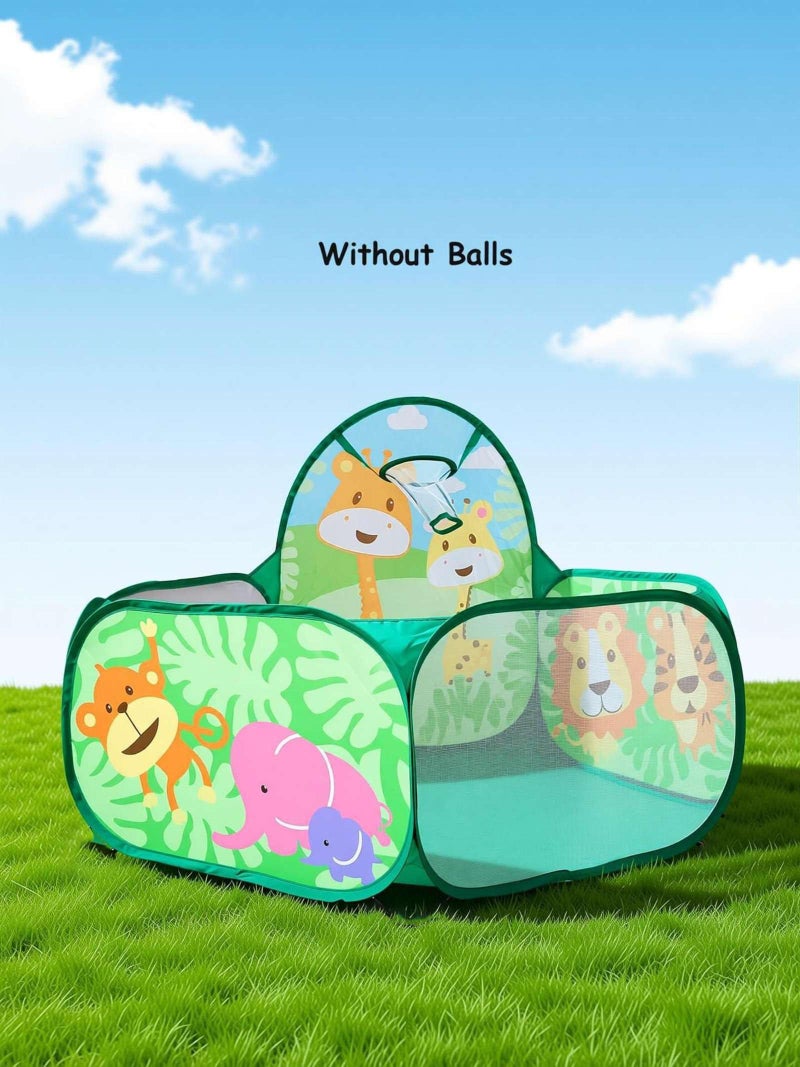Magicwand Toddler X-X-Large Size Polyster Multi-Colored Jungle Theme Pop-Up Activity Ball-Pool Play Tent[Without Balls][Age Upto 3 Yrs] - Image 5