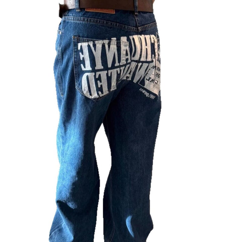Unisex Classic Denim Jeans Loose Fit Daily Outdoor Wear - Image 5