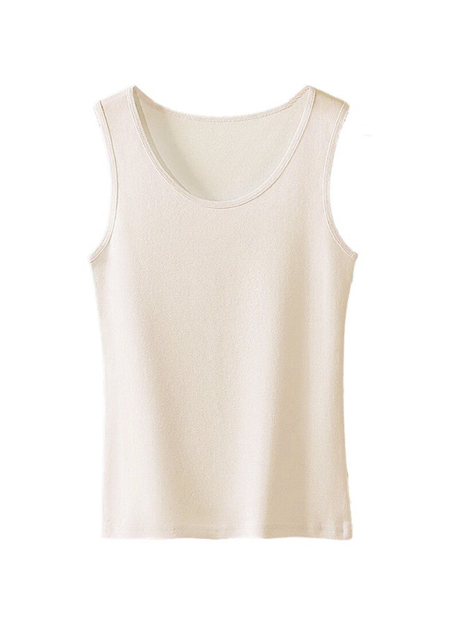 Yiershuang Women's Camisole, Solid Color Round Neck Comfortable Tank Top, Sleeveless Undershirt, Inner Wear Or Outerwear