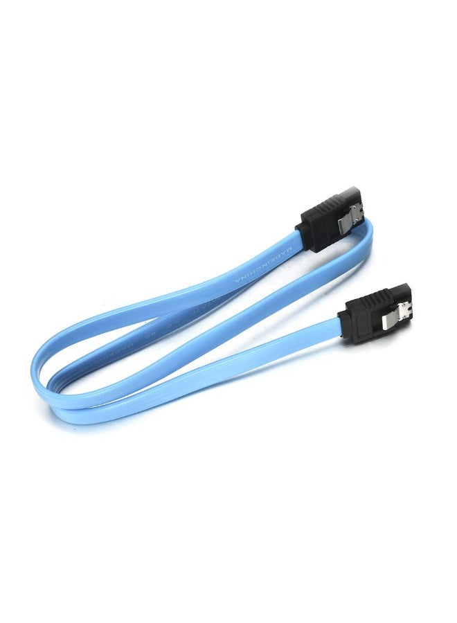 SATA III 6Gbps Data Cable with Locking Latch, 25cm – Straight Connector for HDD, SSD, CD/DVD Drive – Blue - Image 4